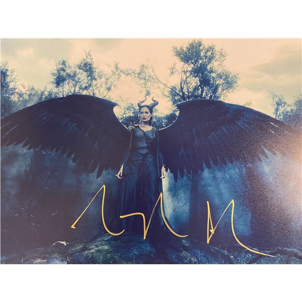 Maleficent Angelina Jolie signed movie photo