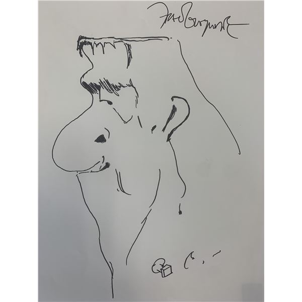 Fred Gwynne signed sketch