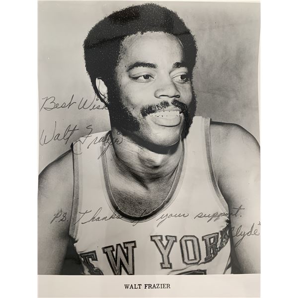 Walt Frazier signed photo