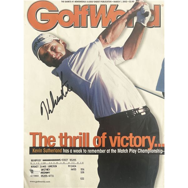 Kevin Sutherland signed 2002 Golf World Magazine