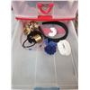 Image 3 : Organizer Filled with Girls Accessories - Jewelry, Scrunchies, Hairclips, Pins, Belts, and More!
