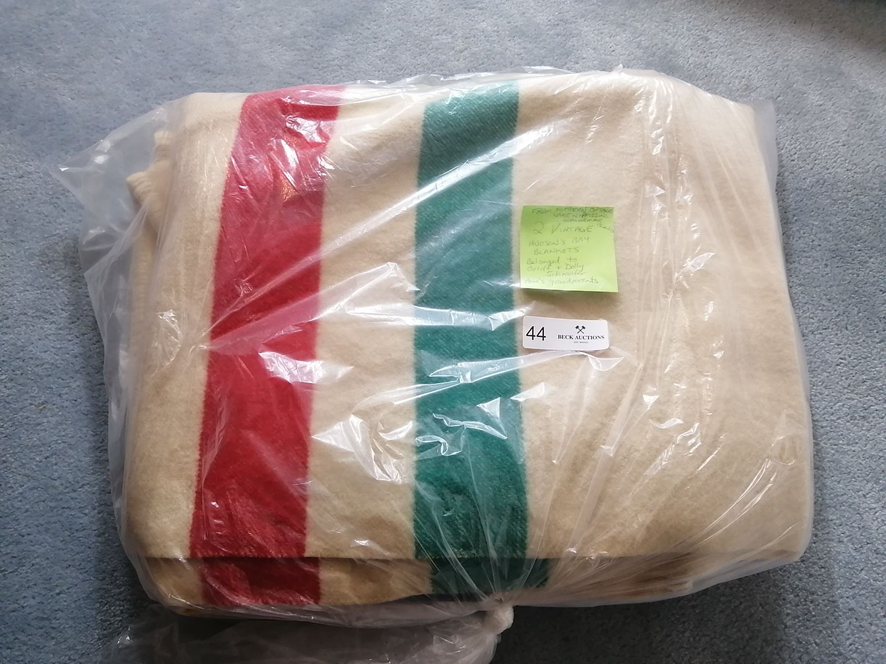 2 x Vintage Hudson's Bay Blankets 1920s/30s