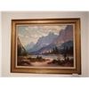 Image 1 : "Summer in the Rockies" - Oil on Canvas Painting by Roland Gissing (Has Reserve Bid)