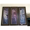 Image 1 : Tryptic of Lion, Giraffe, and Elephant by Ruane Manning - Framed Prints