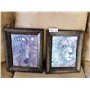 Image 1 : Set of Two Framed Safari Animal Prints - Artist Illegible