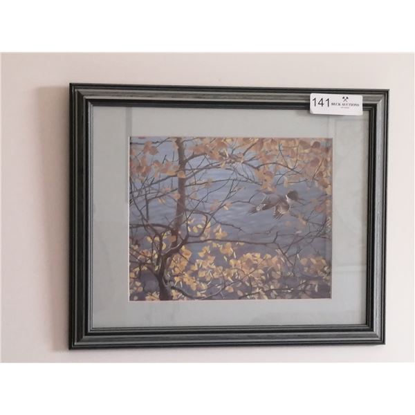 Aspen and Kingfisher by Robert Bateman - Framed Print