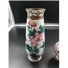 Image 2 : 3 x Asian-Style Painted Vases