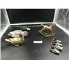 Image 1 : Wooden Ducks, Brass Duck, and Brass Rocking Horse