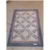 Image 1 : Floral Style Blue and Pink Rug