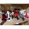 Image 1 : Assortment of Christmas-Themed Figurines and Stuffed Animals