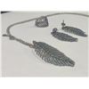 Image 2 : Sterling Silver Feather Jewelry Set