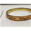 Image 2 : Antique 15K Gold Bangle with Safety Chain