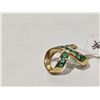Image 2 : 14K Yellow Gold Emerald Sliding Pendant