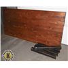 Image 1 : SEIZED ASSET: 7' 8" LONG WOOD TABLE WITH TWO