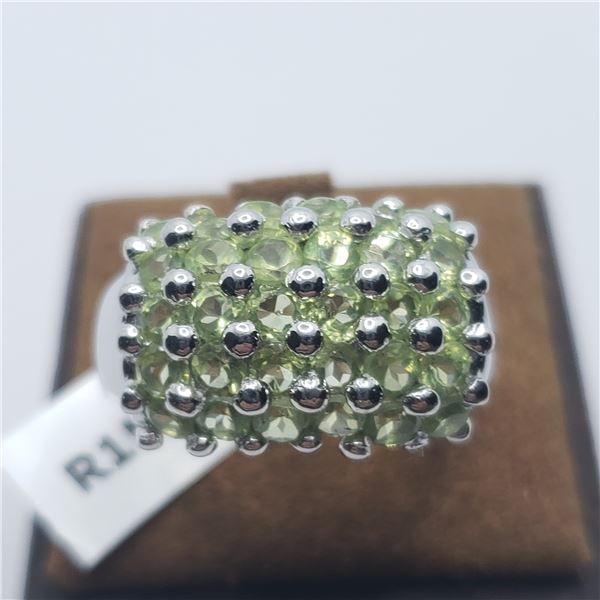 SILVER PERIDOT(2.9CT) RING