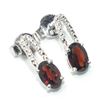 Image 3 : SILVER GARNET(1.15CT) RHODIUM PLATED EARRINGS