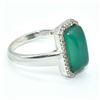 Image 2 : SILVER GREEN ONYX CZ(2.75CT) RHODIUM PLATED