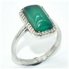 Image 3 : SILVER GREEN ONYX CZ(2.75CT) RHODIUM PLATED