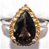 Image 1 : SILVER SMOKEY QUARTZ CITRINE(7.6CT) RHODIUM