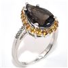 Image 2 : SILVER SMOKEY QUARTZ CITRINE(7.6CT) RHODIUM
