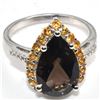 Image 3 : SILVER SMOKEY QUARTZ CITRINE(7.6CT) RHODIUM