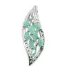 Image 1 : SILVER EMERALD(0.85CT) RHODIUM PLATED PENDANT