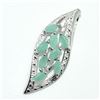 Image 3 : SILVER EMERALD(0.85CT) RHODIUM PLATED PENDANT
