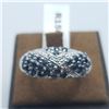 Image 1 : SILVER BLUE SAPPHIRE AND WHITE TOPAZ(1.2CT) RING