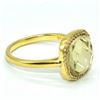 Image 2 : GPSS LEMON QUARTZ CZ(5.1CT) RHODIUM PLATED RING