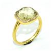 Image 3 : GPSS LEMON QUARTZ CZ(5.1CT) RHODIUM PLATED RING