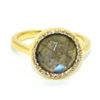Image 1 : GPSS LABRADORITE CZ(4.35CT) RHODIUM PLATED RING