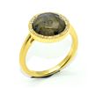 Image 3 : GPSS LABRADORITE CZ(4.35CT) RHODIUM PLATED RING
