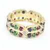 Image 1 : GPSS EMERALD RUBY SAPPHIRE CZ(1.2CT) RHODIUM