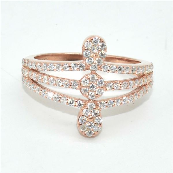 RGPSS MOISSANITE(1.35CT) ROSE GOLD PLATED RING