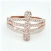 Image 1 : RGPSS MOISSANITE(1.35CT) ROSE GOLD PLATED RING