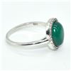 Image 2 : SILVER GREEN ONYX CZ(3.6CT) RHODIUM PLATED RING