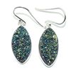 Image 1 : SILVER RAINBOW  DRUZY(15.3CT) HAND MADE EARRINGS