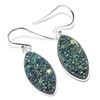 Image 2 : SILVER RAINBOW  DRUZY(15.3CT) HAND MADE EARRINGS