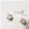 Image 7 : 14K WHITE GOLD DIAMOND (0.72CT,I2-3,G-H)  EARRINGS