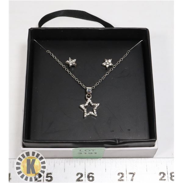 NEW RHINESTONE STAR SHAPED JEWELRY SET EARRINGS