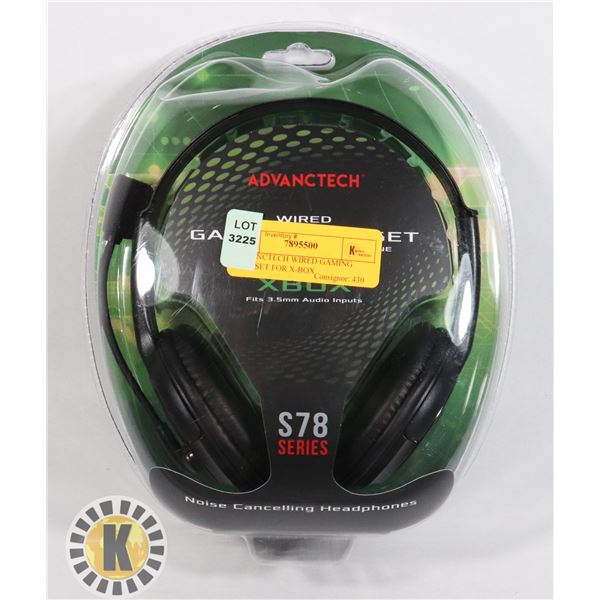 ADVANCTECH WIRED GAMING HEADSET FOR X-BOX