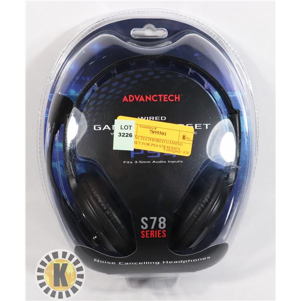 ADVANCTECHWIRED GAMING HEADSET FOR PS4 S78 SERIES