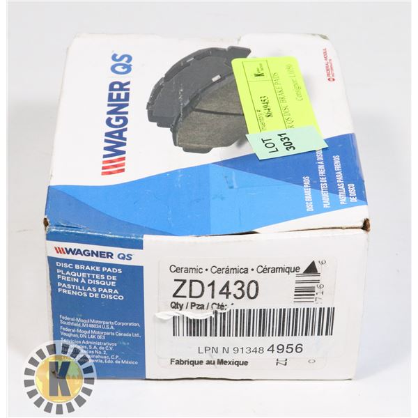 WAGNER QS DISC BRAKE PADS