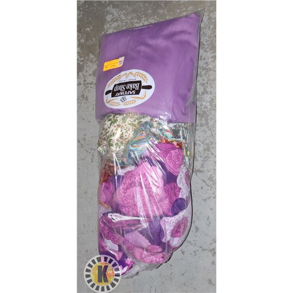 BAG OF ASSORTED AND PATTERNED FABRICS