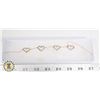 Image 1 : NEW FOUR HEART RHINESTONE GOLD TONE NECKLACE