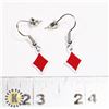 Image 1 : NEW RED DIAMOND SHAPE EARRINGS