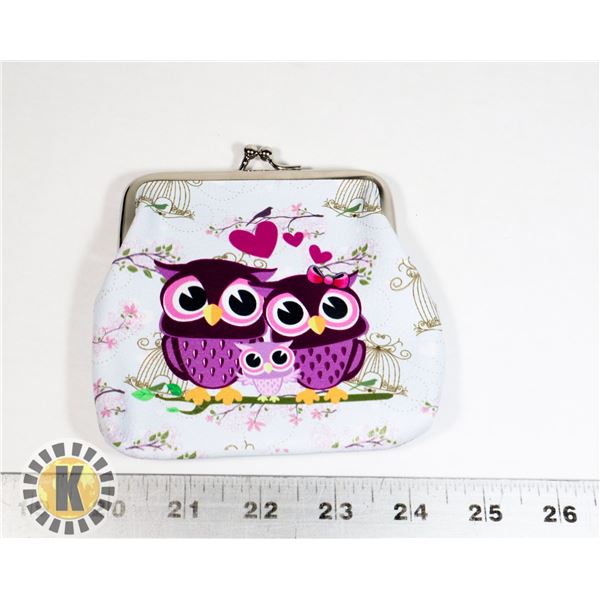 NEW OWL FAMILY THEME COIN PURSE