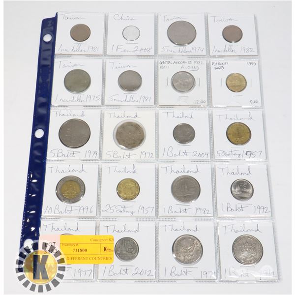 20 COINS 5 DIFFERENT COUNTRIES