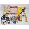 Image 1 : LARGE FLAT OF MIXED ITEMS INCLUDING DOMINOES GAME,