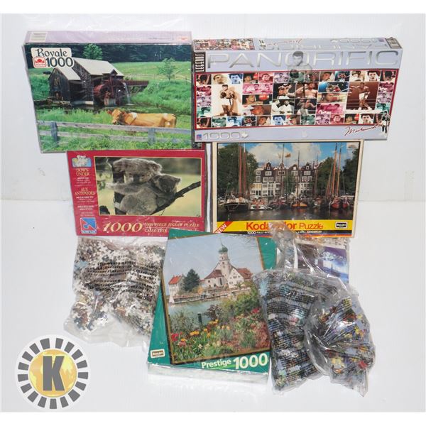 LARGE ESTATE LOT OF ASSORTED PUZZLES